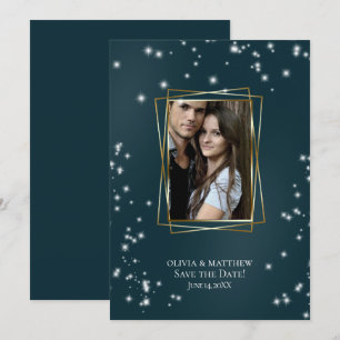 Save the Date Elegant Seaside Sheer Tulle Arbor Invitation