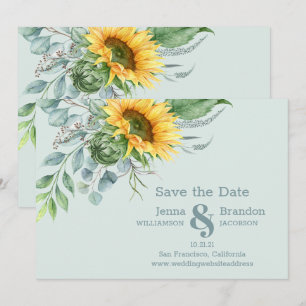 Save The Date Élégant tournesol de mariage Enregistrer la date