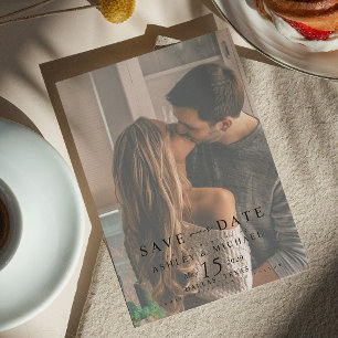 Save The Date Elégant Vellum Overlay Aquarelle 2 Mariage photo