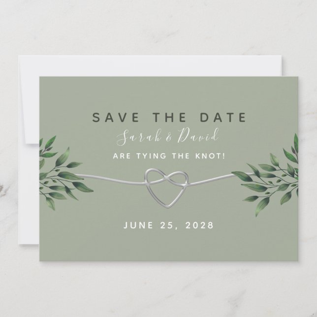 Save The Date Elégante aquarelle Mariage (Devant)