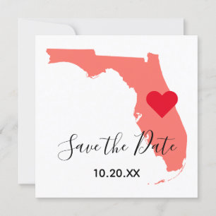 Save The Date Élégante calligraphie Coral Floride Enregistrer la