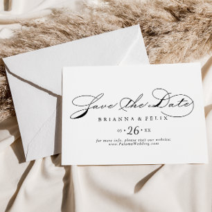 Save The Date Élégante calligraphie Mariage horizontal