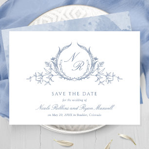 Save The Date Élégante calligraphie monographique en aquarelle b