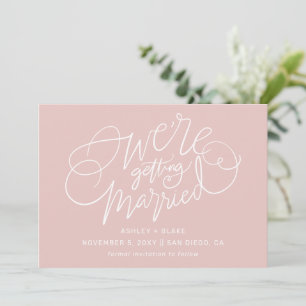 Save The Date Élégante et transparente Calligraphie simple manus