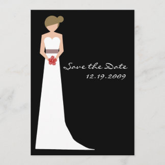 Save The Date Élégante mariée à Gown