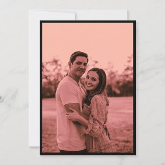 Save The Date Élégante Minimaliste Rose Poussiéreuse Photo Enreg