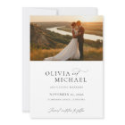 Élégante photo de mariage en écriture moderne