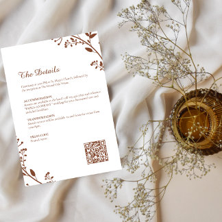 Save The Date Elégante Rustic Minimalist - Mariage - Fiche détai