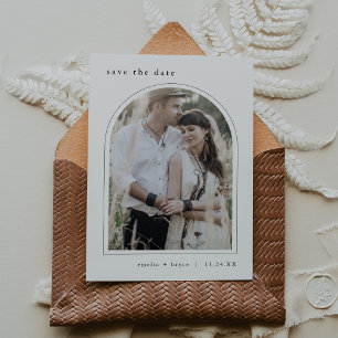 Save The Date EMELIA Arch Photo Boho Hiver Minimaliste Mariage