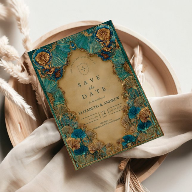 Save The Date Emerald Gold Islamic Wedding (Créateur téléchargé)