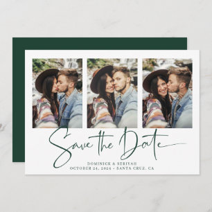 Save The Date Emerald Green Mariage manuscrit Enregistrer la dat