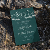 Emerald Green Mountain Pine Tree Mariage extérieur