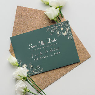 Save The Date Emerald Green Wedding Enregistrer La Date