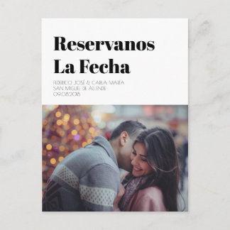 Save the Date en Español, Reservanos la fecha Announcement Postcard