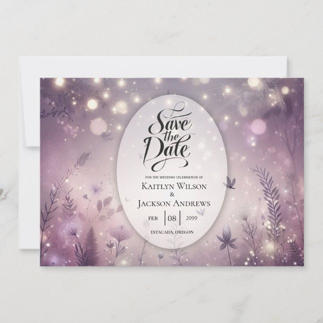 Save The Date Enchantement Starlit dans le Mariage Bloom (Devant)
