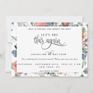 Save The Date Encore un bleu poussiéreux, et une florale floue