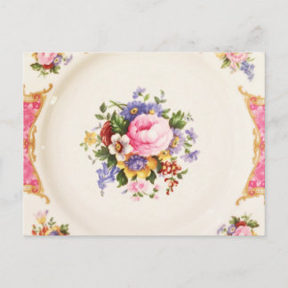 Save the Date English Rose Garden Party Tea Announcement Postcard