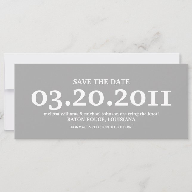 Save The Date Enregistrer la date (Devant)
