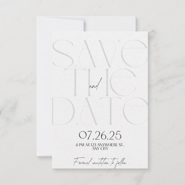 Save The Date Enregistrer la date (Devant)