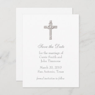 Save The Date Enregistrer la date avec la croix de claddagh