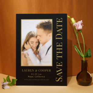 Save The Date Enregistrer La Date Black Gold Style Mariage moder