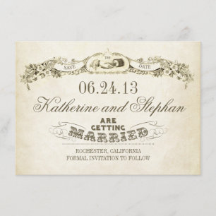 Save The Date enregistrer la date conception de typographie vint