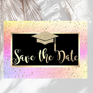 Save The Date Enregistrer la date de graduation ombré pailleté o