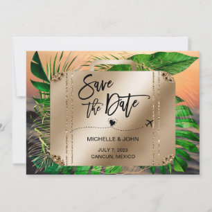 Save The Date Enregistrer la date Destination Mariage valise voy