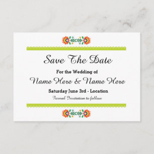 Save The Date Enregistrer La Date Fiesta Mexicaine Mariage Lime 
