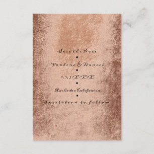Save The Date Enregistrer La Date Floral Cottage Cuivre Rose Or