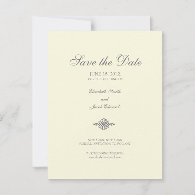 Save The Date Enregistrer la date // La collection Elegance (Devant)
