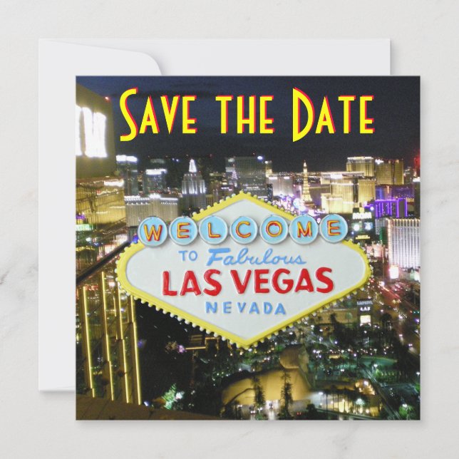 Save The Date Enregistrer la date Las Vegas Mariages (Devant)