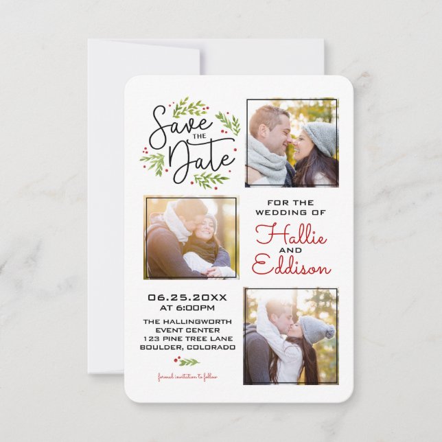 Save The Date Enregistrer la date Mariage Fête Fête Fruits de Wr (Devant)