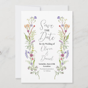 Save The Date Enregistrer la date Mariage Fleur sauvage Floral