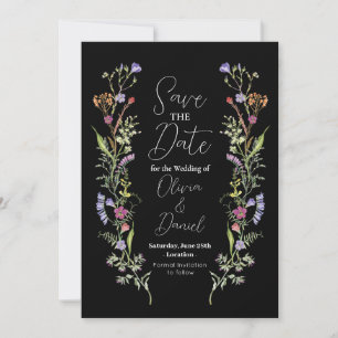 Save The Date Enregistrer La Date Mariage Fleur sauvage Floral D