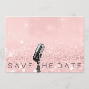 Save The Date Enregistrer la date Parties scintillant rose rose 