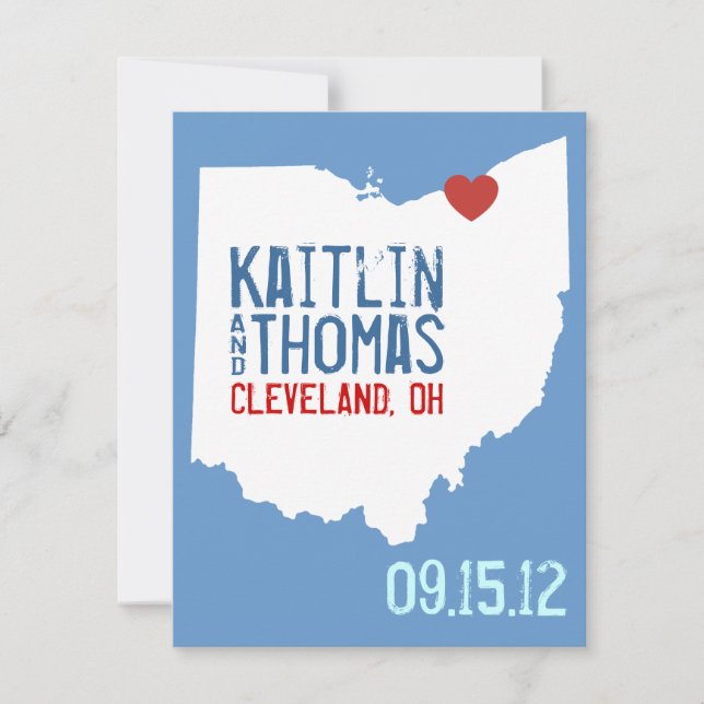 Save The Date Enregistrer la date - Personnalisable - Ohio (Devant)