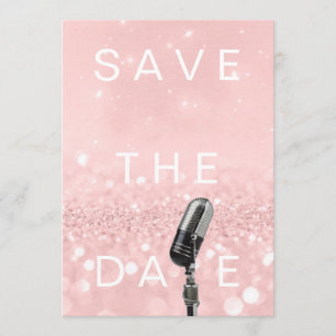 Save The Date Enregistrer la date Pink Blush Rose Parties scinti