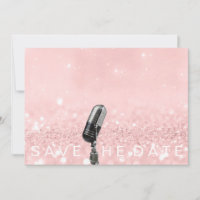 Enregistrer la date Pink Blush Rose Parties scinti