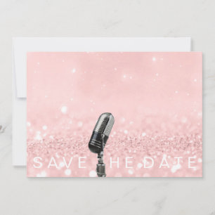 Save The Date Enregistrer la date Pink Blush Rose Parties scinti