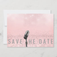 Enregistrer la date Pink Blush Rose Parties scinti