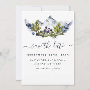 Save The Date Enregistrer la date Rustic Forest Watercolor Moder