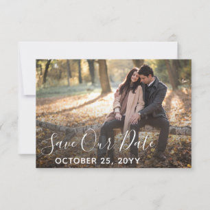 Save The Date Enregistrer la date Rustic Wood Mariage Photo pers
