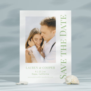 Save The Date Enregistrer La Date Sage Green Style Moderne Maria