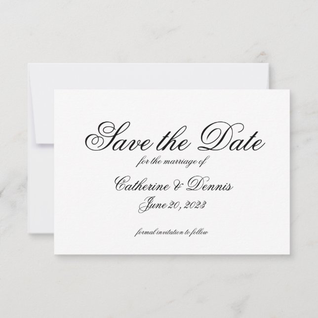 Save The Date Enregistrer la date Script simple - Libellé Décont (Dos)