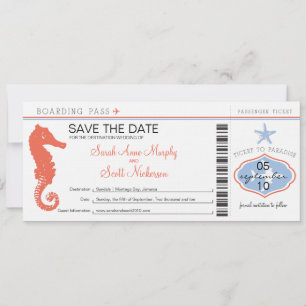 Save The Date Enregistrer la date Seahorse & Starfish Boarding P