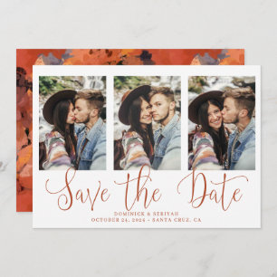 Save The Date Enregistrer la date Terracotta Motif Typographie P
