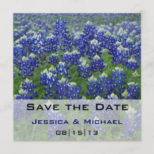 Save The Date Enregistrer la date Texas Bluebonnets Floral