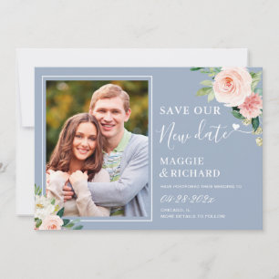 Save The Date Enregistrer La Nouvelle Date Dusty Blue Blush Rose
