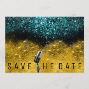 Save The Date Enregistrer la Parties scintillant de date Gold Bl